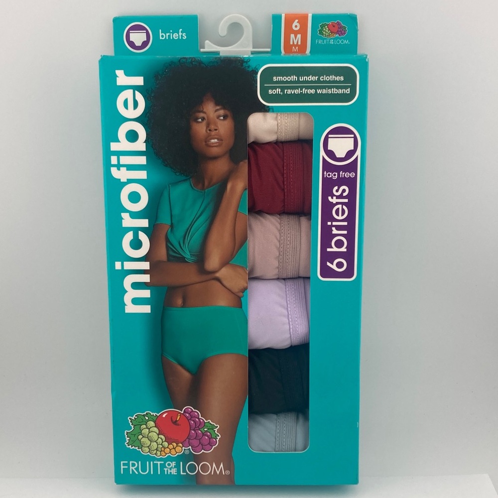 Fruit of the Loom Microfiber Briefs Size 6 Medium Underwear Panties